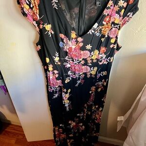 Floral Black Maxi Dress
